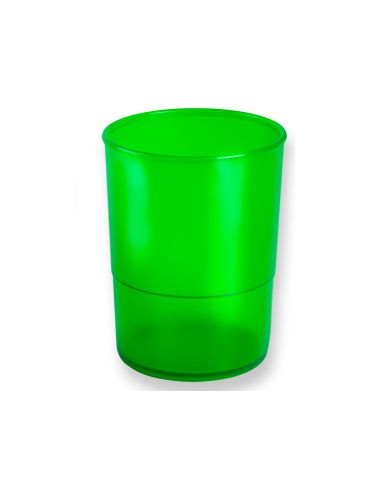 Cubilete Portalapices Q-Connect Verde Translucido Plastico Diametro 75 Mm Alto 100 Mm