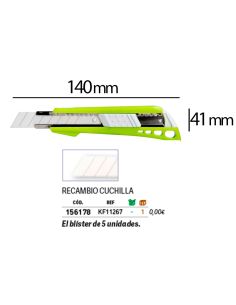 Cuter Q-Connect Plastico Ancho Con Guia Metalica Cuchilla Ceramica 18 Mm Xd-43 Blister 1 Unidad 2