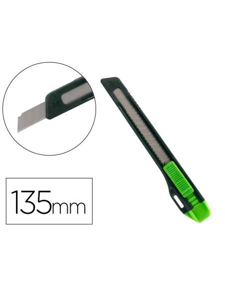 Cuter Q-Connect Plastico Estrecho Con Asa Para Colgar Cuchilla 9 Mm Xd-07 Blister 1 Unidad