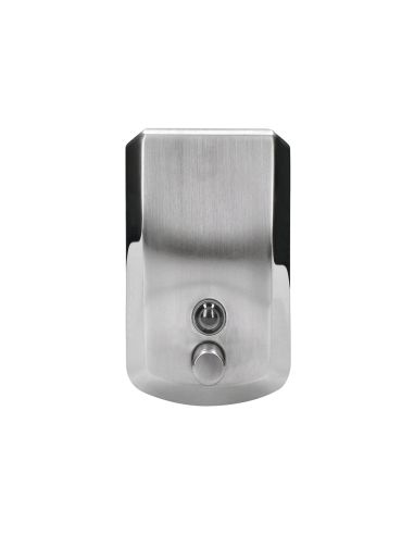 Dispensador Manual Q-Connect De Jabon 800 Ml Acero Inoxidable 115X56X179Mm