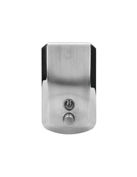 Dispensador Manual Q-Connect De Jabon 800 Ml Acero Inoxidable 115X56X179Mm