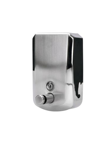 Dispensador Manual Q-Connect De Jabon 800 Ml Acero Inoxidable 115X56X179Mm