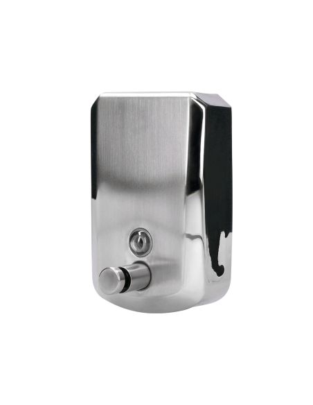 Dispensador Manual Q-Connect De Jabon 800 Ml Acero Inoxidable 115X56X179Mm