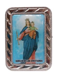 Repie Metal Plateado 8X6Cm Auxiliadora*
