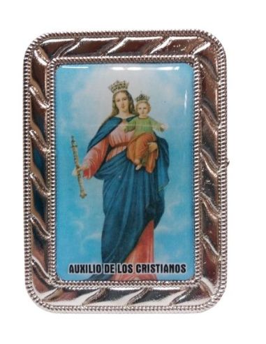 Repie Metal Plateado 8X6Cm Auxiliadora*