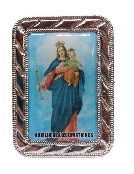 Repie Metal Plateado 8X6Cm Auxiliadora*
