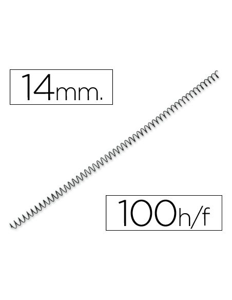 Espiral Metalico Q-Connect 56 4:1 14Mm 1Mm Caja De 100 Unidades