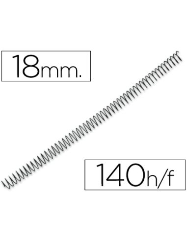 Espiral Metalico Q-Connect 56 4:1 18Mm 1,2Mm Caja De 100 Unidades