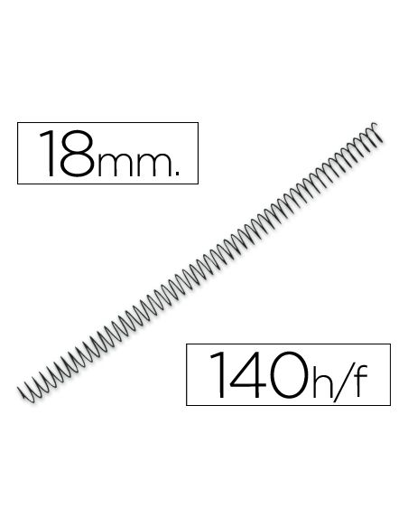 Espiral Metalico Q-Connect 56 4:1 18Mm 1,2Mm Caja De 100 Unidades