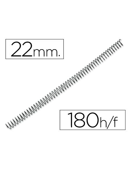 Espiral Metalico Q-Connect 56 4:1 22Mm 1,2Mm Caja De 100 Unidades
