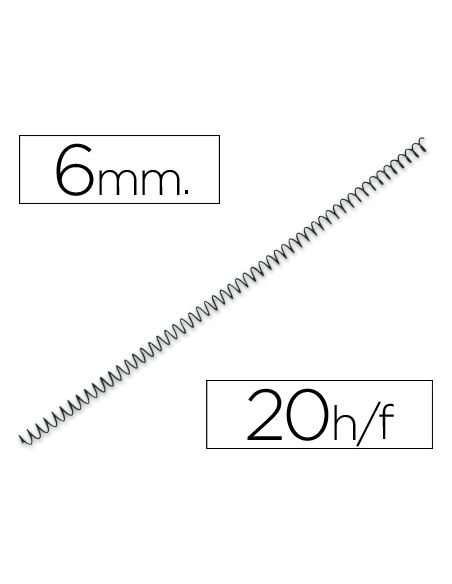 Espiral Metalico Q-Connect 56 4:1 6Mm 1Mm Caja De 200 Unidades