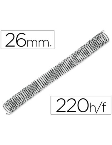 Espiral Metalico Q-Connect 64 5:1 26Mm 1,2Mm Caja De 50 Unidades