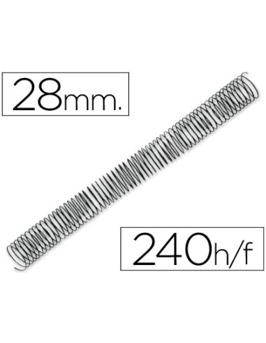 Espiral Metalico Q-Connect 64 5:1 28Mm 1,2Mm Caja De 50 Unidades