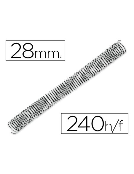 Espiral Metalico Q-Connect 64 5:1 28Mm 1,2Mm Caja De 50 Unidades