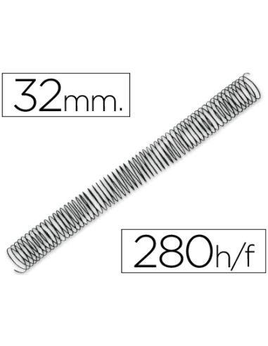 Espiral Metalico Q-Connect 64 5:1 32Mm 1,2Mm Caja De 50 Unidades
