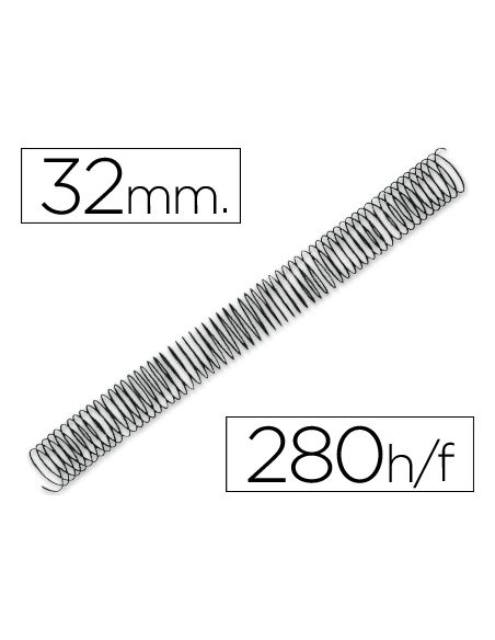 Espiral Metalico Q-Connect 64 5:1 32Mm 1,2Mm Caja De 50 Unidades