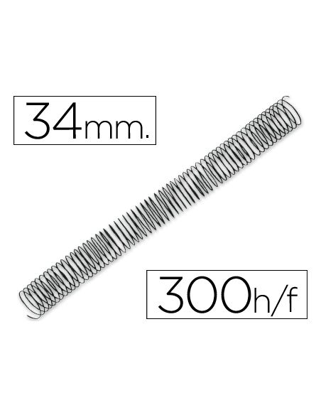 Espiral Metalico Q-Connect 64 5:1 34Mm 1,2Mm Caja De 25 Unidades