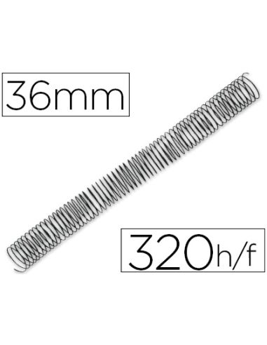 Espiral Metalico Q-Connect 64 5:1 36Mm 1,2Mm Caja De 25 Unidades