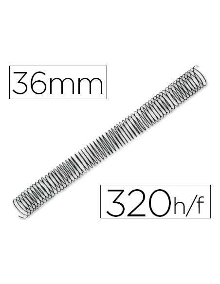 Espiral Metalico Q-Connect 64 5:1 36Mm 1,2Mm Caja De 25 Unidades