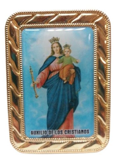 Repie Metal Dorado 8X6Cm Auxiliadora