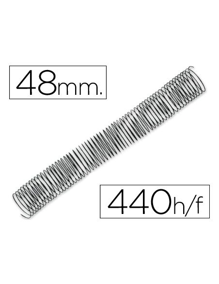 Espiral Metalico Q-Connect 64 5:1 48Mm 1,2Mm Caja De 25 Unidades