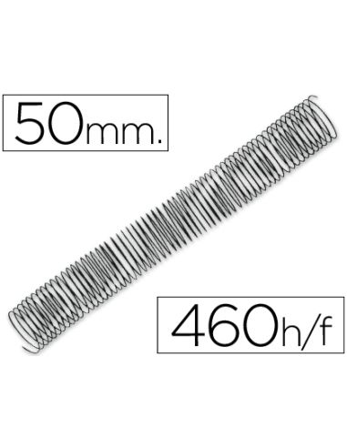 Espiral Metalico Q-Connect 64 5:1 50Mm 1,2Mm Caja De 25 Unidades