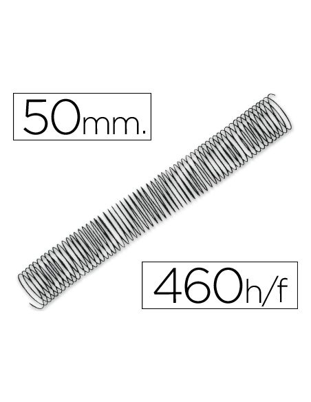 Espiral Metalico Q-Connect 64 5:1 50Mm 1,2Mm Caja De 25 Unidades