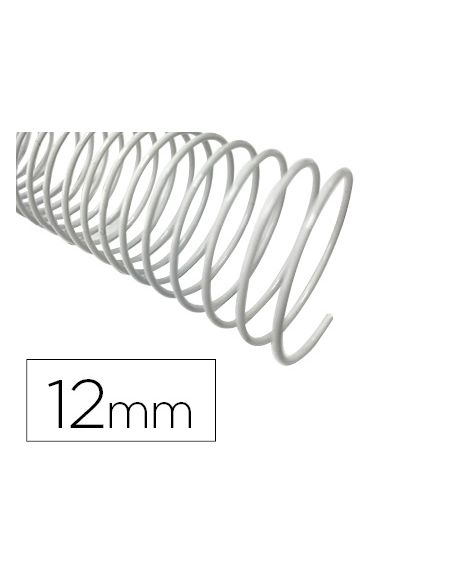 Espiral Metalico Q-Connect Blanco 64 5:1 12 Mm 1Mm Caja De 200 Unidades