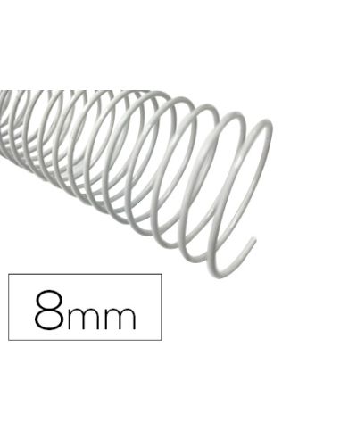 Espiral Metalico Q-Connect Blanco 64 5:1 8 Mm 1Mm Caja De 200 Unidades