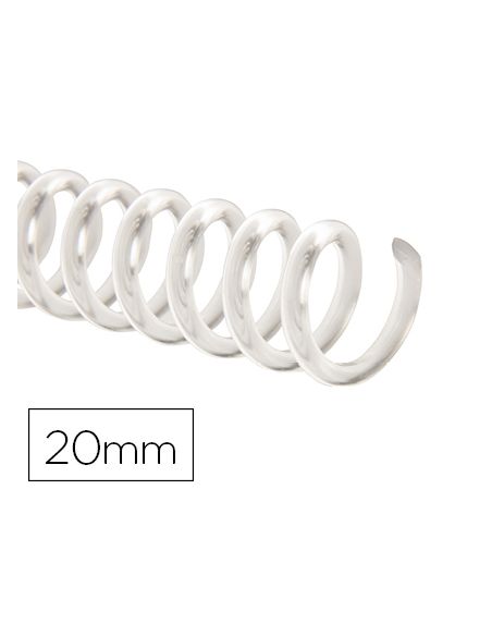 Espiral Plastico Q-Connect Transparente 32 5:1 20Mm 2Mm Caja De 100 Unidades