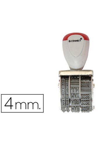 Fechador Q-Connect Con Banda Incluida Dia-Mes-Año 4Mm