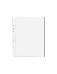Funda Multitaladro Q-Connect Din A4 70 Mc Pp Cristal Con Borde Negro Bolsa De 10 Unidades 2