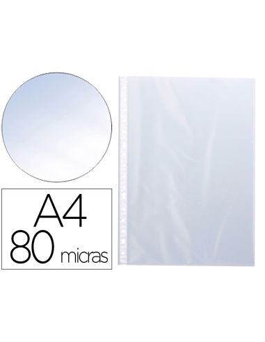 Funda Multitaladro Q-Connect Folio 80 Mc Cristal Caja De 1400 Unidades