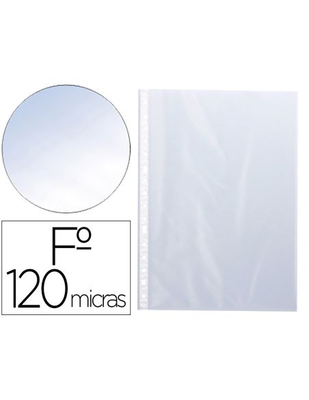 Funda Multitaladro Q-Connect Folio 120 Mc Cristal Bolsa De 10 Unidades