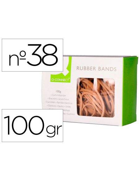 Gomillas Elasticas Q-Connect 100 Gr 150X3 Mm Numero 38