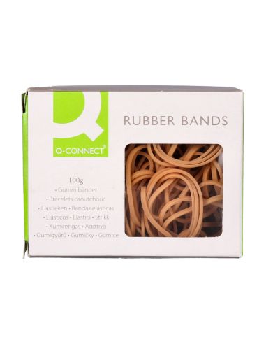 Gomillas Elasticas Q-Connect 100 Gr Numero 5 50 X 2 Mm