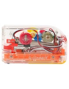 Grapadora Electrica Q-Connect Plastico Transparente Mecanismo De Colores Capacidad 20 Hojas Usa Grapas 2
