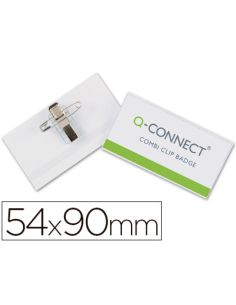 Identificador Q-Connect Con Pinza E Imperdible Kf17458 54X90 Mm