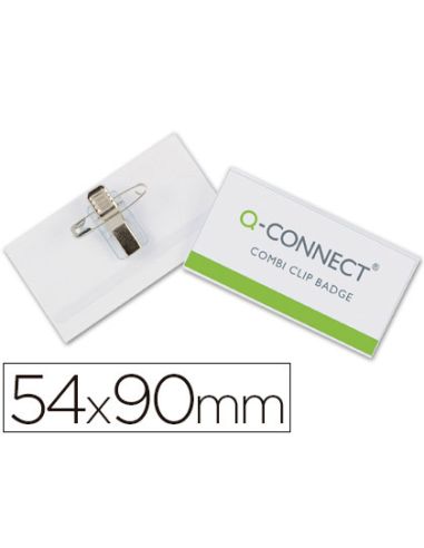 Identificador Q-Connect Con Pinza E Imperdible Kf17458 54X90 Mm