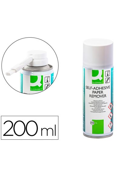 Limpiador De Pegamento Q-Connect Para Etiqueta Adhesiva Bote De 200 Ml
