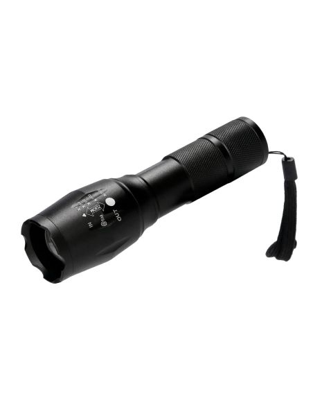 Linterna Q-Connect Telescopica Aluminio 5W Modo Alumbrado Alto Medio Bajo Estroboscopio Sosapagado 3 Pilas Aaa