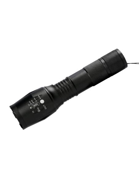 Linterna Q-Connect Telescopica Aluminio 5W Modo Alumbrado Alto Medio Bajo Estroboscopio Sosapagado 3 Pilas Aaa