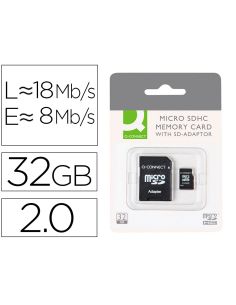 Memoria Sd Micro Q-Connect Flash 32 Gb Clase 6 Con Adaptador