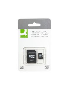 Memoria Sd Micro Q-Connect Flash 64 Gb Clase 10 Con Adaptador 2