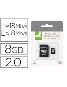 Memoria Sd Micro Q-Connect Flash 8 Gb Clase 4 Con Adaptador