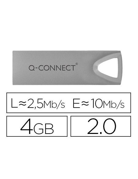 Memoria Usb Q-Connect Flash Premium 4 Gb 2.0|Libreriasalesiana