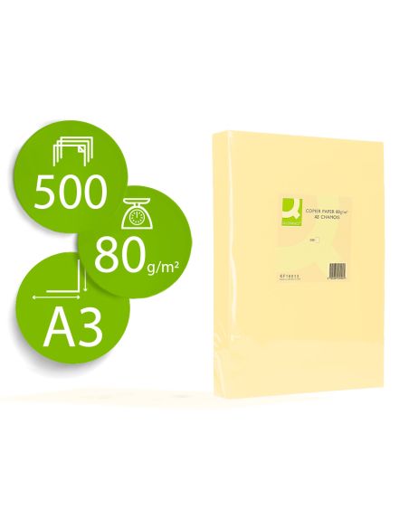 Papel Color Q-Connect Din A3 80Gr Champagne Paquete De 500 Hojas
