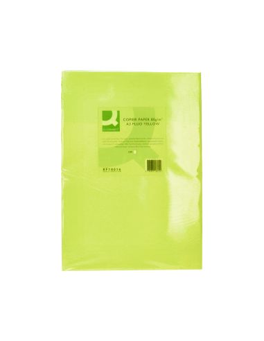 Papel Color Q-Connect Din A3 80Gr Verde Neon Paquete De 500 Hojas