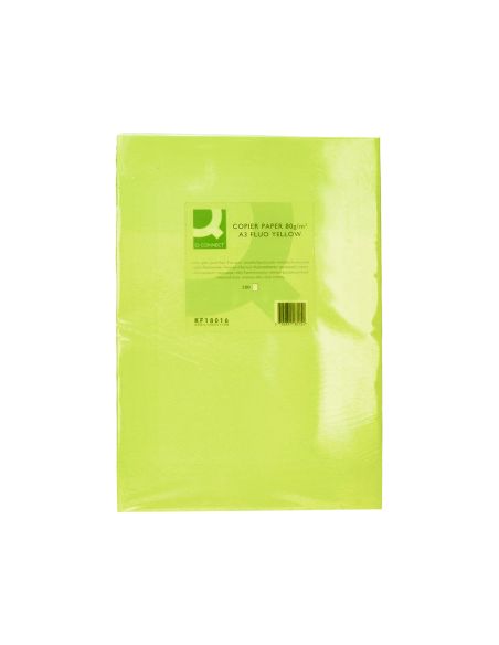 Papel Color Q-Connect Din A3 80Gr Verde Neon Paquete De 500 Hojas