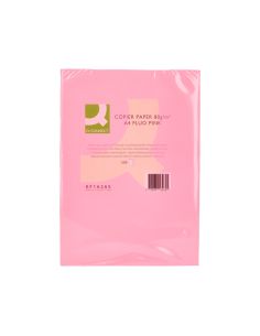 Papel Color Q-Connect Din A4 80Gr Rosa Neon Paquete De 500 Hojas 2
